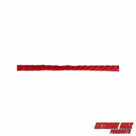Extreme Max Extreme Max 3008.0112 Solid Braid MFP Utility Rope - 3/8" x 25', Red 3008.0112